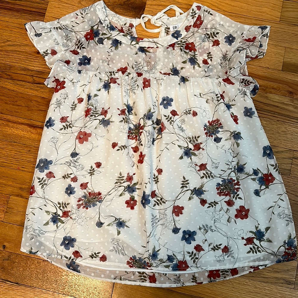 White floral top